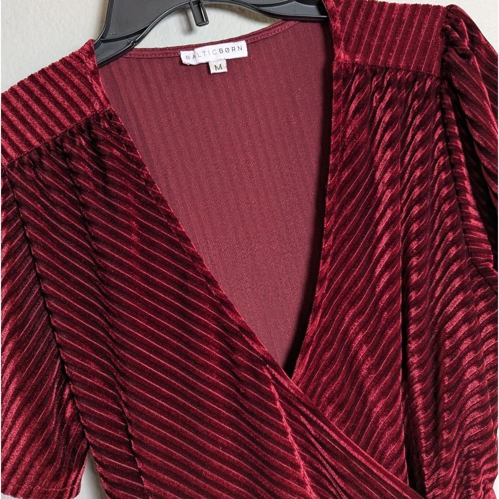 Baltic Born Burgundy High-Low Wrap Dress - Picture 5 of 7
